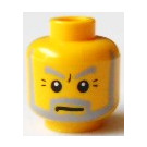 LEGO Gul Minifigur Hode med Dekorasjon (Sikkerhetsknott) (3626)