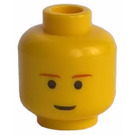 LEGO Żółty Minifigurka Głowa z Dekoracja (wypustek zabezpieczający) (3626)