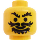 LEGO Yellow Minifigure Head with Decoration (Safety Stud) (3626)