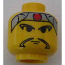 LEGO Yellow Minifigure Head with Decoration (Safety Stud) (3626)