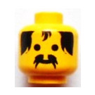 LEGO Giallo Minifigure Testa con Decorazione (Perno di sicurezza) (3626)