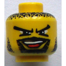 LEGO Yellow Minifigure Head with Decoration (Safety Stud) (3626)