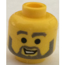 LEGO Giallo Minifigure Testa con Decorazione (Perno di sicurezza) (3626)