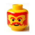 LEGO Geel Minifiguur Hoofd met Decoratie (Veiligheidsnop) (3626)