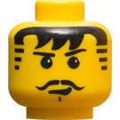 LEGO Geel Minifiguur Hoofd met Decoratie (Veiligheidsnop) (3626 / 44743)