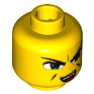 LEGO Yellow Minifigure Head with Decoration (Safety Stud) (3626 / 55533)