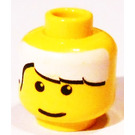 LEGO Yellow Minifigure Head with Decoration (Safety Stud) (3626)