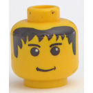 LEGO Yellow Minifigure Head with Decoration (Safety Stud) (3626)