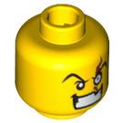 LEGO Yellow Minifigure Head with Decoration (Safety Stud) (3626 / 63186)