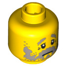 LEGO Geel Minifigure Hoofd met Decoratie (Veiligheids Stud) (3626 / 64895)