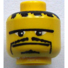 LEGO Yellow Minifigure Head with Decoration (Safety Stud) (3626)