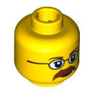 LEGO Yellow Minifigure Head with Decoration (Safety Stud) (3626 / 88935)