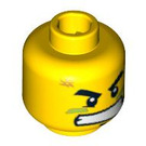 LEGO Gelb Minifigure Kopf mit Dekoration (Sicherheitsbolzen) (3626 / 90043)