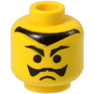 LEGO Giallo Minifigure Testa con Decorazione (Perno di sicurezza) (3626)