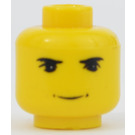 LEGO Żółty Minifigurka Głowa z Dekoracja (wypustek zabezpieczający) (40457 / 50888)