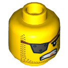 LEGO Gelb Minifigure Kopf mit Eye Patch, Stubble Beard, und Gold Zahn (Einbau-Vollbolzen) (3626 / 16123)