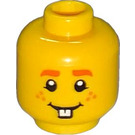 LEGO Jaune Minifigure Diriger avec Freckles et Buckteeth (Goujon solide encastré) (3626)