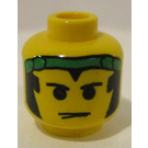 LEGO Geel Minifiguur Hoofd met Groen Bandana (Veiligheidsnop) (3626)