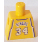 LEGO Yellow Minifigure NBA Torso with NBA Los Angeles Lakers #34 (Yellow Jersey)