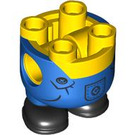 LEGO Gelb Minions Körper mit Feet mit Blau Overalls und Logo (67644)