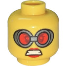 LEGO Giallo Miss D Testa con Occhiali (Perno solido incassato) (3274 / 102891)