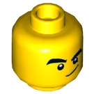 LEGO Giallo Monkie Kid Minifigure Testa (Perno solido incassato) (3626 / 66047)