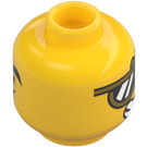 LEGO Yellow Monkie Kid - Tourist Minifigure Head (Recessed Solid Stud) (3626 / 81252)