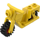 LEGO Yellow Motorcycle Old Style with Red Wheels