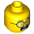 LEGO Gelb Mr. Clarke Minifigure Kopf (Einbau-Vollbolzen) (3626 / 57317)