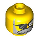 LEGO Yellow Mr. Oz Minifigure Head (Recessed Solid Stud) (3274 / 103010)