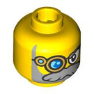 LEGO Gelb Mr. Oz Minifigure Kopf (Sicherheitsbolzen) (3274 / 106479)