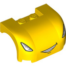 LEGO Amarillo Guardabarros Bonnet 3 x 4 x 1.7 Curvo con Cara (32854 / 93587)