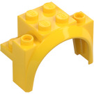 LEGO Yellow Mudguard Brick 2 x 4 x 2.3 with Tall Wheel Arch (18974)