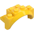 LEGO Gul Skærm Klods 2 x 4 x 2 med Hjul Hvælving (35789)