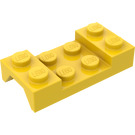 LEGO Žlutá Blatník Deska 2 x 4 s Klenba bez otvoru (3788)