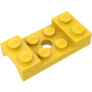 LEGO Yellow Mudguard Plate 2 x 4 with Arches with Hole (60212)