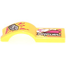 LEGO Yellow Mudguard Tile 1 x 4.5 with Left frontlight and XRFUEL Sticker (50947)