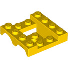 LEGO Gelb Kotflügel Fahrzeug Base 4 x 4 x 1.3 (24151)