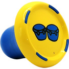 LEGO Geel Muziek Composer Geluid plug met Blauw drums Patroon (42980)