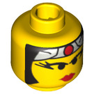 LEGO Yellow Ninja Princess Head (Safety Stud) (3626 / 90259)