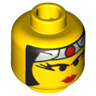 LEGO Giallo Ninja Principessa Testa (Perno di sicurezza) (3626 / 90259)