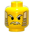 LEGO Yellow Ninja Shogun Head (Safety Stud) (3626)