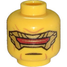 LEGO Gelb Ninjago Rapton Kopf mit Rectangular Visier (Einbau-Vollbolzen) (3274)