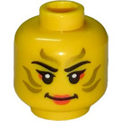 LEGO Yellow Ninjago Sora Head with Golden Whiskers (Recessed Solid Stud) (3274)