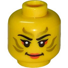 LEGO Ninjago Sora Head with Golden Whiskers (Recessed Solid Stud) (3274)