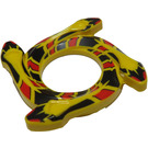 LEGO Yellow Ninjago Spinner Crown with 4 Snakes with Black and Red Scales (70522 / 98342)