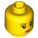 LEGO Gelb Nya Kopf (Vertiefte feste Noppen) (94726 / 94930)