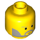 LEGO Gelb Obi-Wan Kenobi Schmucklos Kopf (Sicherheitsbolzen) (3626 / 63137)