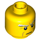 LEGO Yellow Ocean King Head (Safety Stud) (3626 / 10015)