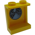 LEGO Jaune Panneau 1 x 2 x 2 avec radar screen Autocollant avec supports latéraux, tenons creux (6268)